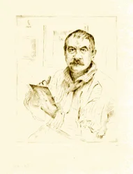 Self-portrait, Etching